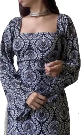IQRA TRADING HUB Women Printed Kurta (Blue)