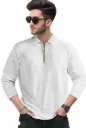 VYNORAA Self Design Men White T-Shirt