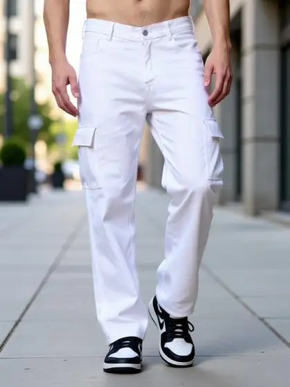NALAKA Regular Men White Jeans