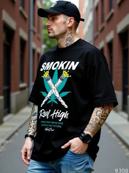 FUNKY TEES Graphic Print Men Black T-Shirt