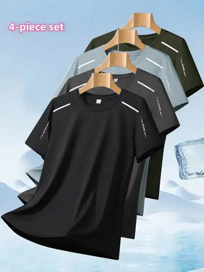 AVOLT Solid Men Multicolor T-Shirt (Pack of 4) (S)