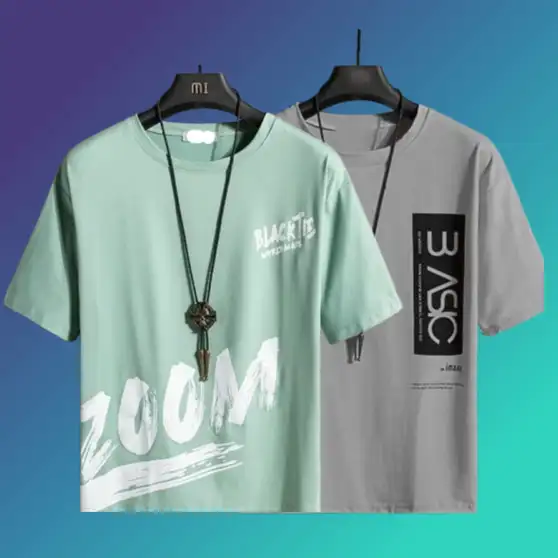 VRMA Printed Men Green, Grey T-Shirt (S)