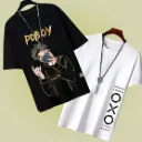 JSIYA Printed Men Black, White T-Shirt