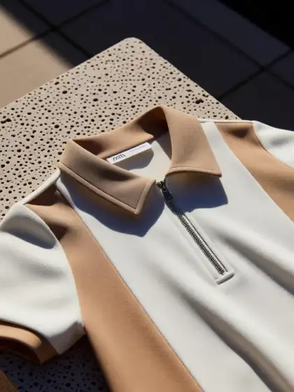 Try This Color Block Men Brown T-Shirt (S)