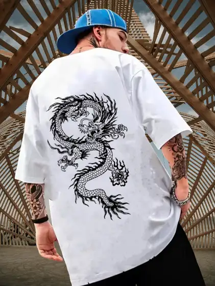 Rino Printed Men White T-Shirt