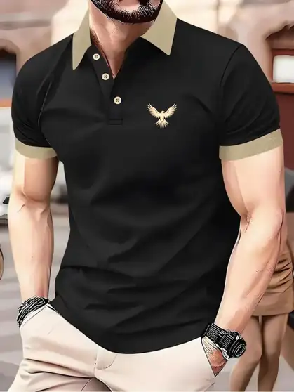 TRENDSTALK Printed Men Black T-Shirt