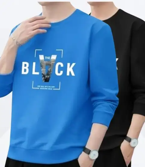 squareretails Printed Men Black, Blue T-Shirt (S)