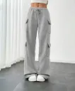 MS BOTTOM Regular Fit Women Grey Trousers