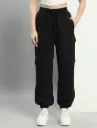 MS BOTTOM Comfort Fit Women Black Trousers